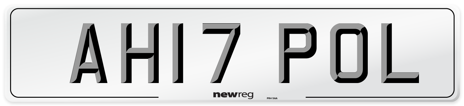 AH17 POL Number Plate from New Reg